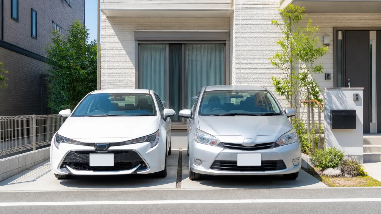 駐車場2台分は幅5mで足りる?必要な寸法と停めやすい配置例